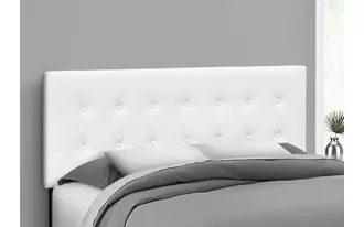 Ashley  bed - queen size - white leather-look headboard only in 