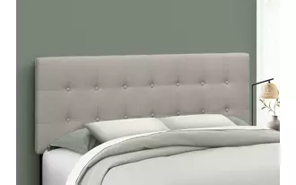 Ashley  bed - queen size - grey linen headboard only in 