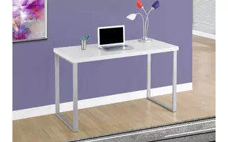 Ashley  computer desk - 48 l - white - silver metal in 