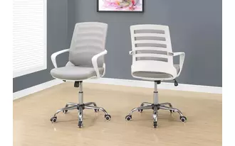 Ashley  office chair - white - grey mesh - multi position in 