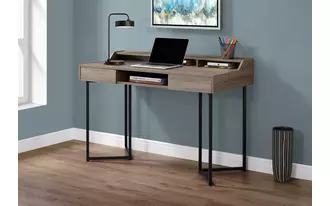 Ashley  computer desk - 48 l - dark taupe - black metal in 