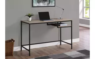 Ashley  computer desk - 48 l - dark taupe - black metal in 