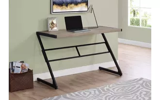Ashley  computer desk - 48 l - dark taupe - black metal in 