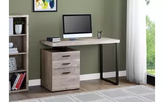 Ashley  computer desk - 48 l - taupe reclaimed wood - black metal in 