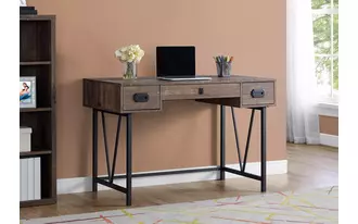 Ashley  computer desk - 48 l - brown reclaimed wood - black metal in 