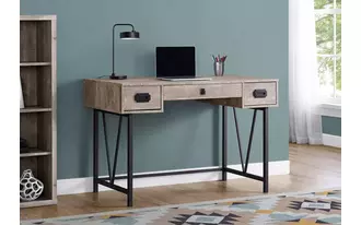 Ashley  computer desk - 48 l - taupe reclaimed wood - black metal in 