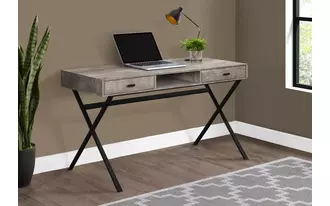Ashley  computer desk - 48 l - taupe reclaimed wood - black metal in 