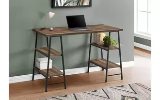Ashley  computer desk - 48 l - brown reclaimed wood - black metal in 