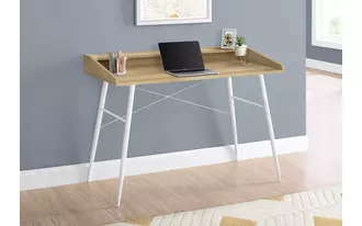 Ashley  computer desk - 48 l - natural - white metal in 