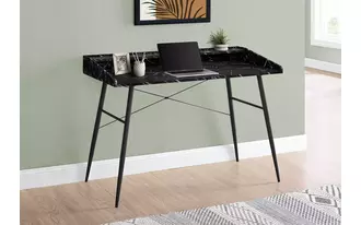 Ashley  computer desk - 48 l - black marble-look - black metal in 