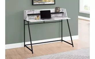 Ashley  computer desk - 48 l - white marble-look - black metal in 