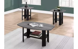 Ashley  table set - 3pcs set - black - grey top in 