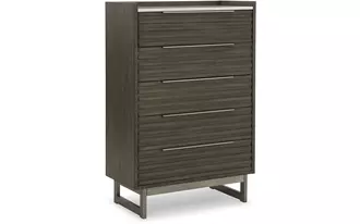 five drawer chest arkenton grayish brown