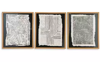 wall art set (3/cn) wonderstow black/beige