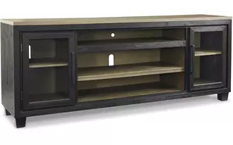 xl tv stand w/fireplace option foyland black/brown