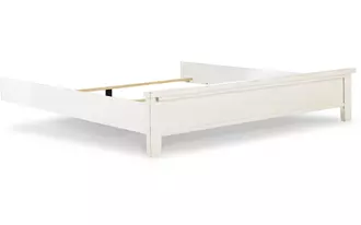 Ashley braunter king panel footboard w/rails in aged white