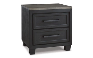 TWO DRAWER NIGHT STAND Foyland Black/BrownB989-92 ASHLEY