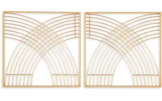 wall decor set (2/cn) dalkins gold finish