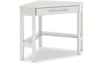 Ashley grannen home office corner desk in white