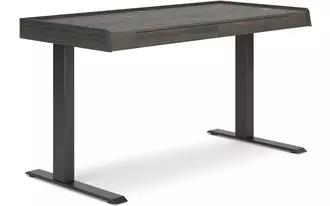adjustable height desk zendex dark brown
