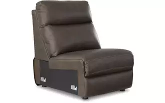 Ashley salvatore armless chair in chocolate