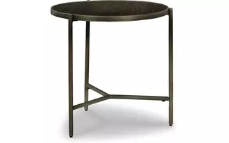 round end table doraley brown/gray