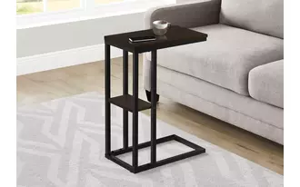 Ashley  accent table - 25 h - espresso - black metal in 