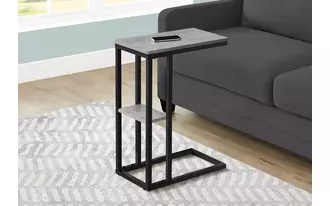 Ashley  accent table - 25 h - grey - black metal in 
