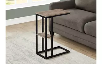 Ashley  accent table - 25 h - dark taupe - black metal in 