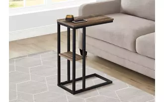 Ashley  accent table - 25 h - brown reclaimed-look - black metal in 