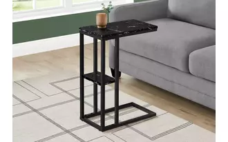 Ashley  accent table - 25 h - black marble - black metal in 