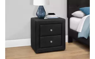 Ashley  nightstand - 21 h - black leather-look in 