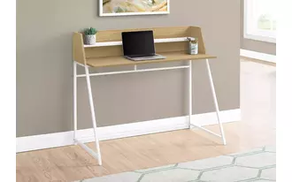 Ashley  computer desk - 48 l - natural - white metal in 