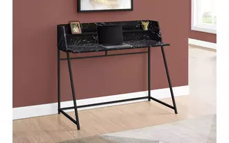 Ashley  computer desk - 48 l - black marble-look - black metal in 