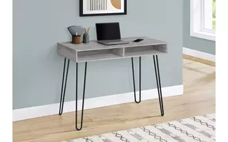 Ashley  computer desk - 40 l - grey - black metal in 