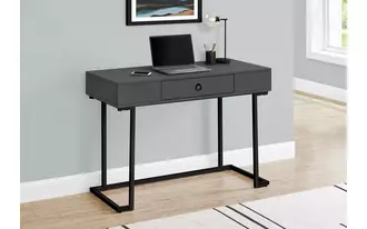 Ashley  computer desk - 42 l - modern grey - black metal in 