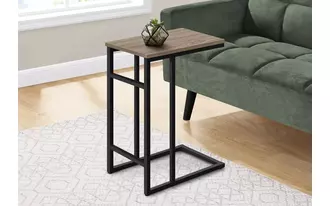 Ashley  accent table - 24 h - dark taupe - black metal in 