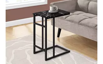 Ashley  accent table - 24 h - black marble - black metal in 