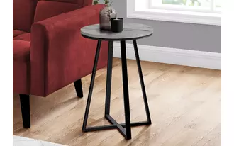 Ashley  accent table - 22 h - grey - black metal in 