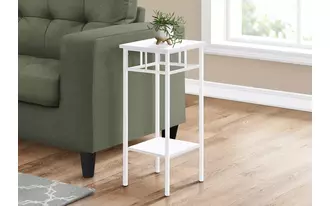 Ashley  accent table - 28 h - white - white metal in 