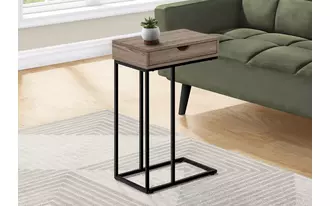 Ashley  accent table - 25 h - dark taupe - black metal in 