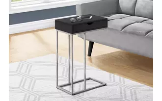 Ashley  accent table - 25 h - black - silver metal in 