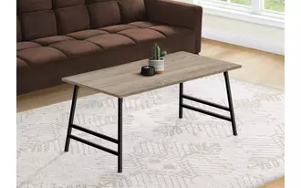 Ashley  coffee table - 40 l - dark taupe - black metal in 