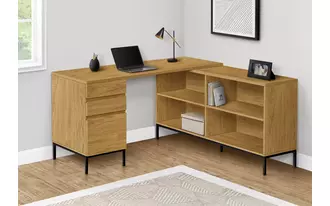 Ashley  computer desk - 60 l - light oak l-shaped corner in 