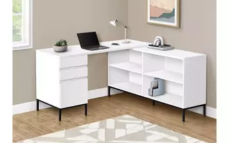 Ashley  computer desk - 60 l - white l-shaped corner in 