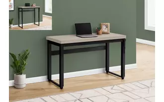 Ashley  computer desk - 48 l - modern taupe - adj.height- black in 