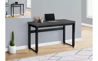 Ashley  computer desk - 48 l - modern grey - adj.height- black in 