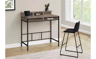 Ashley  computer desk - 48 l - dark taupe - black standing height in 