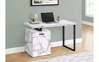 Ashley  computer desk - 48 l - white marble left or right facing in 