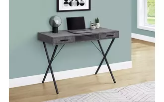Ashley  computer desk - 42 l - grey stone-look - black metal in 